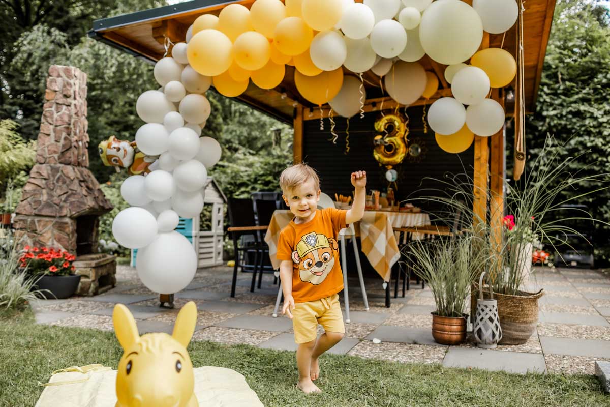 Kindergeburtstag Ballongirlande Rubble