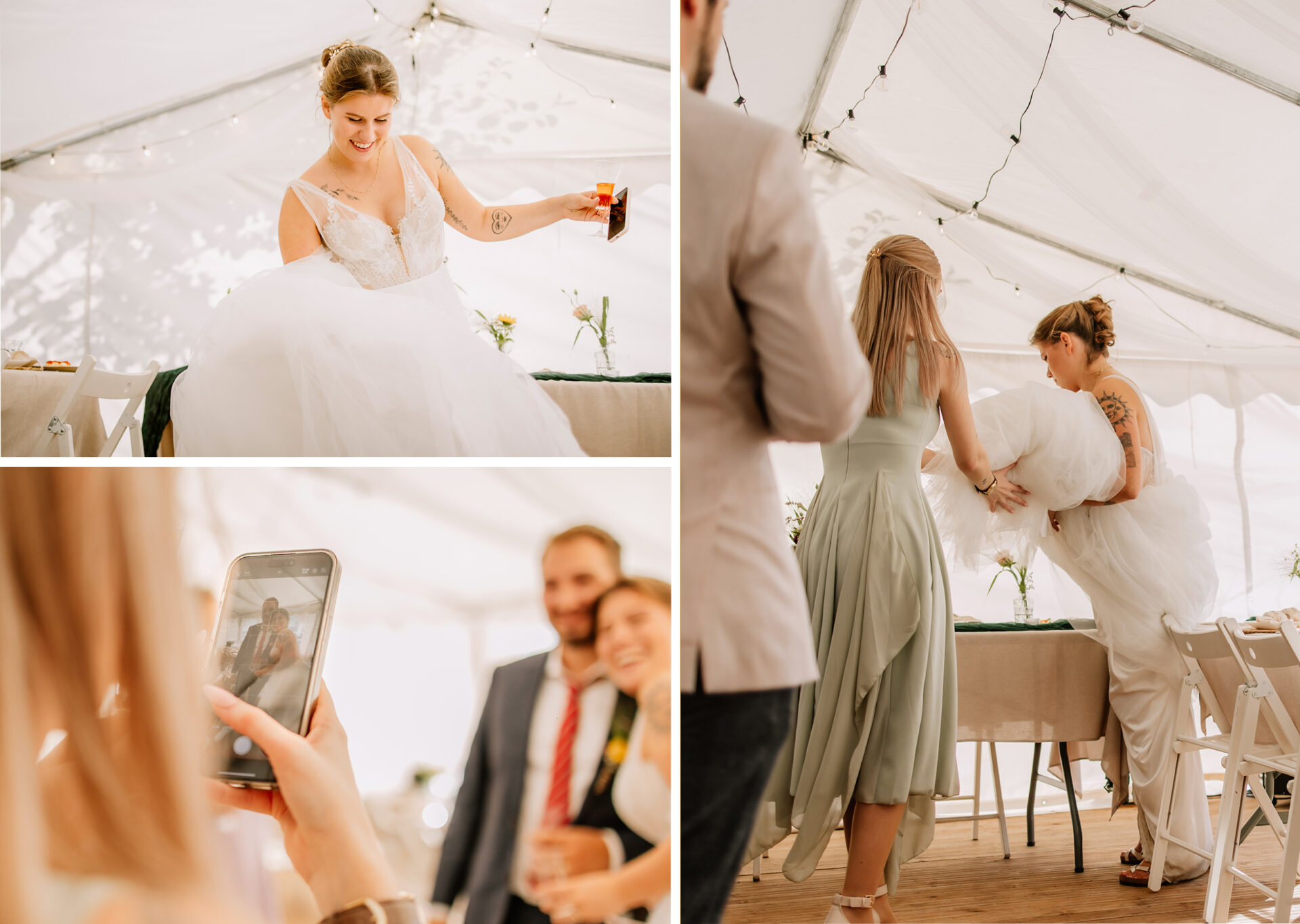 Festzelt Hochzeit im privaten Garten mit persönlicher Atmosphäre