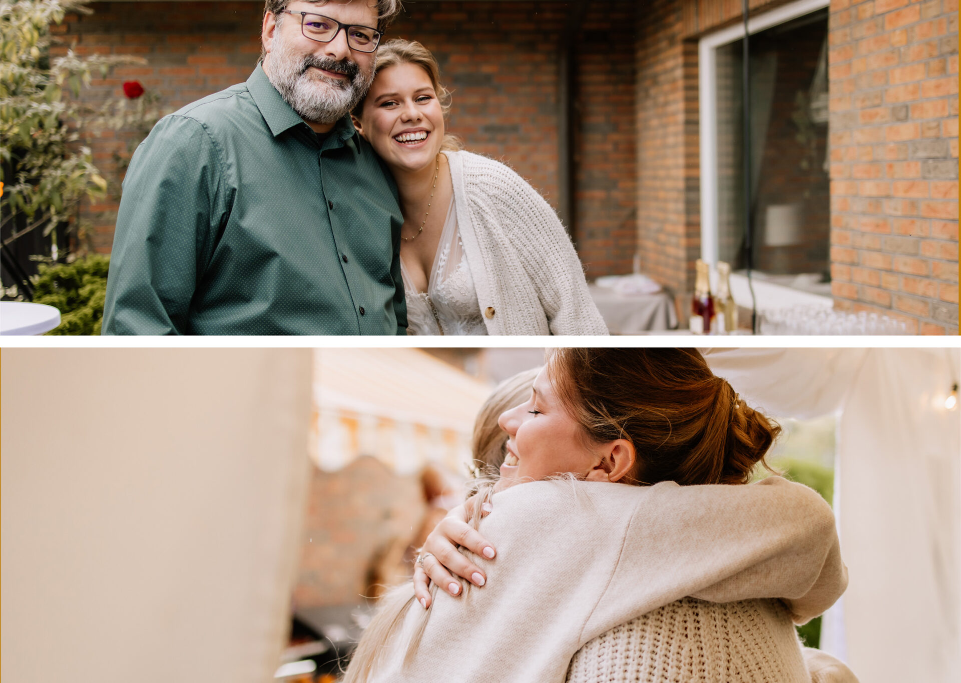 Hochzeitsreportage – natürliche Momente vor dem Dinner im Zelt